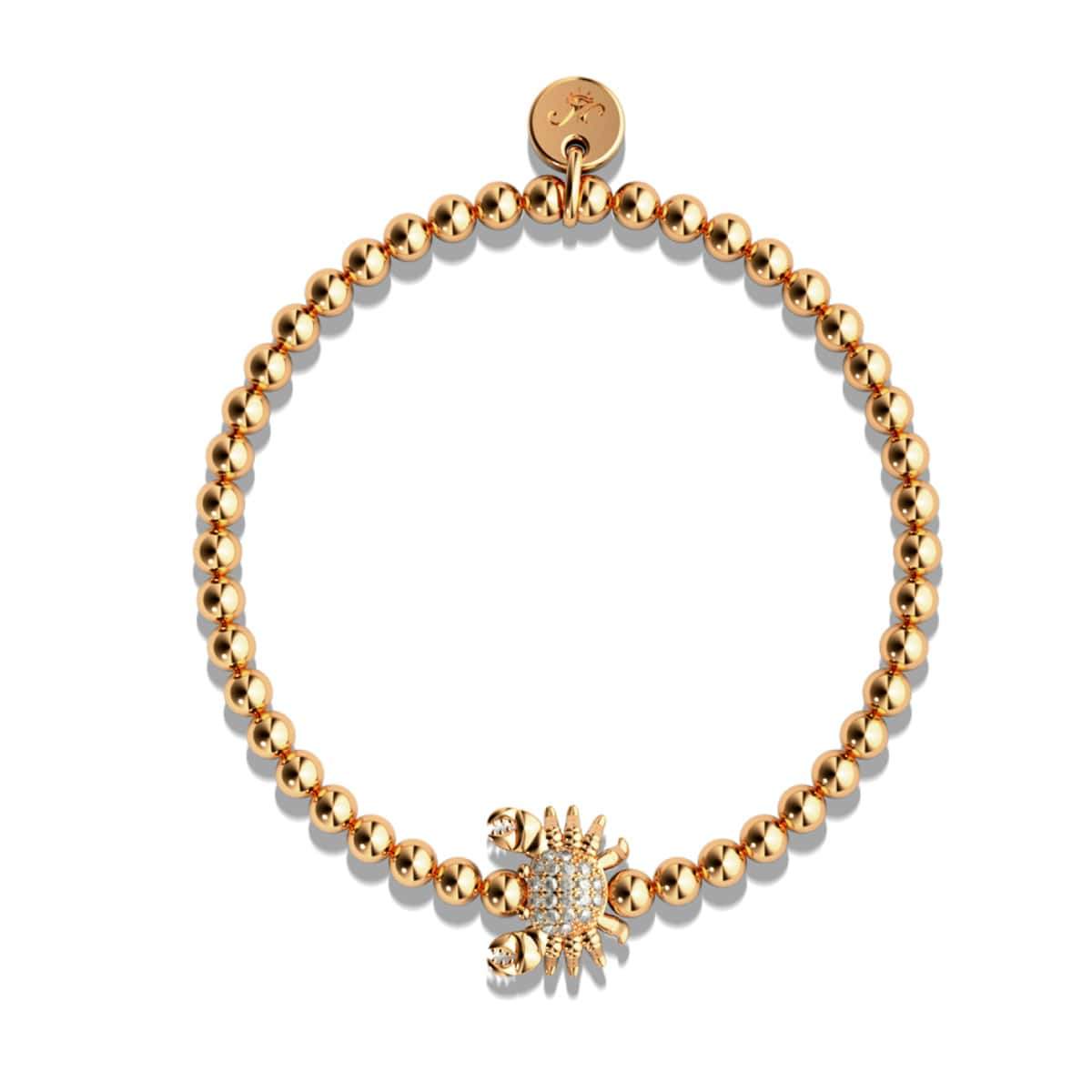 Wendekreis des Krebses | 18 Karat Roségold | Kristall-Seekrabbe